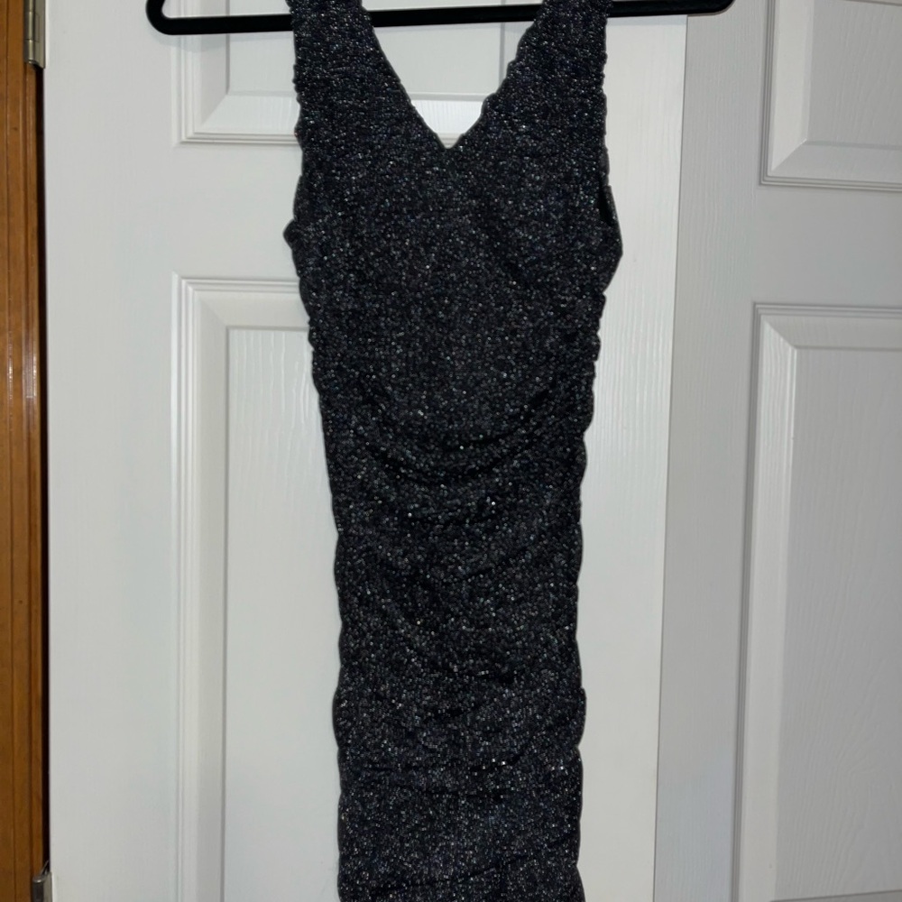 Express Black Glitter Dress Medium